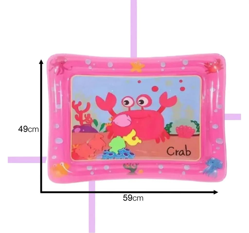 Ikonka Spielmatte XXL Baby Wassermatte Aufblasbar Bunt PVC