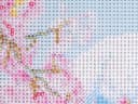 Ikonka 5D Diamond Painting Set Kirschblüten mit Berg 30x40cm Bild 4