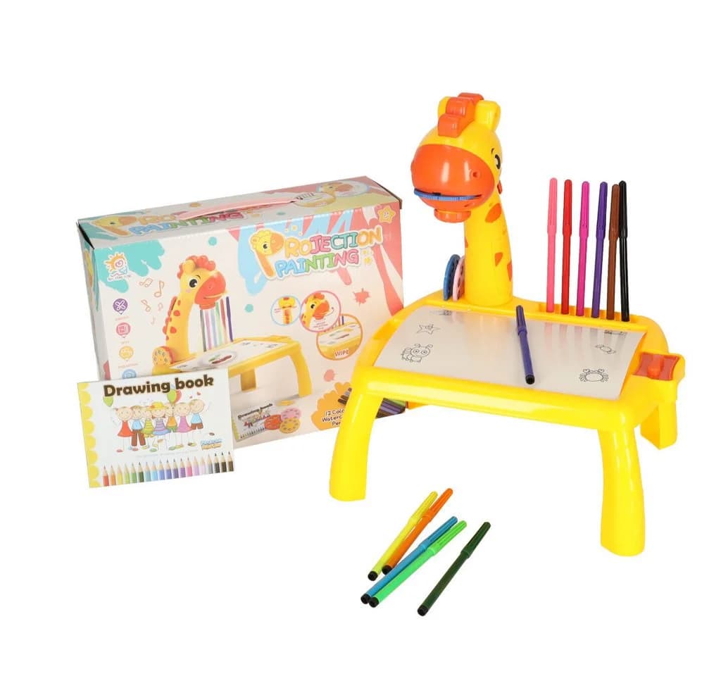 Ikonka Zeichentisch Giraffe Kreativer Kinder Zeichenprojektor Tisch - Bild 2