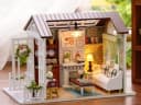 LA CUTE Puppenhaus DIY Holz Miniatur Set mit Möbeln & LED Beleuchtung Bild 2
