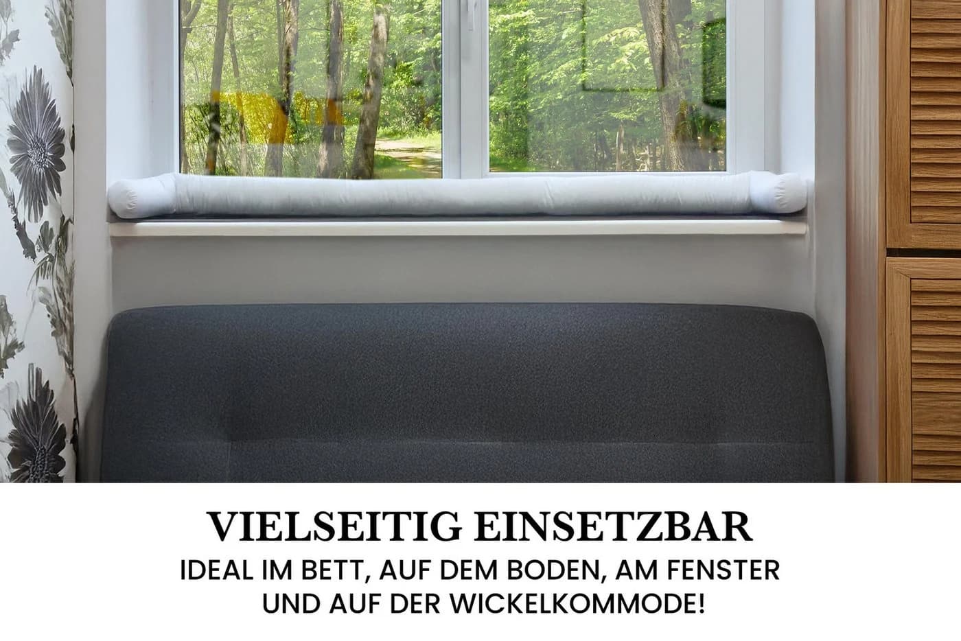 Amilian Nestchenschlange Bettschlange Weiß - Multifunktionale Bettumrandung - Bild 5