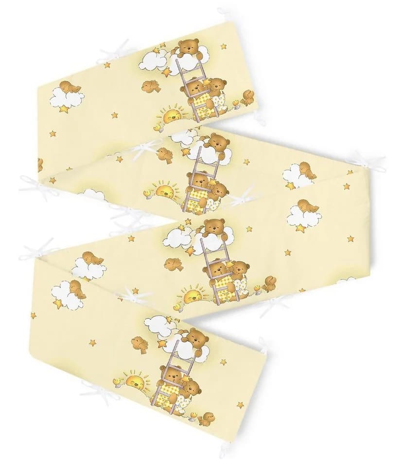 Amilian Bettnestchen Bettumrandung Beige Schutz für Babybett - Bild 2