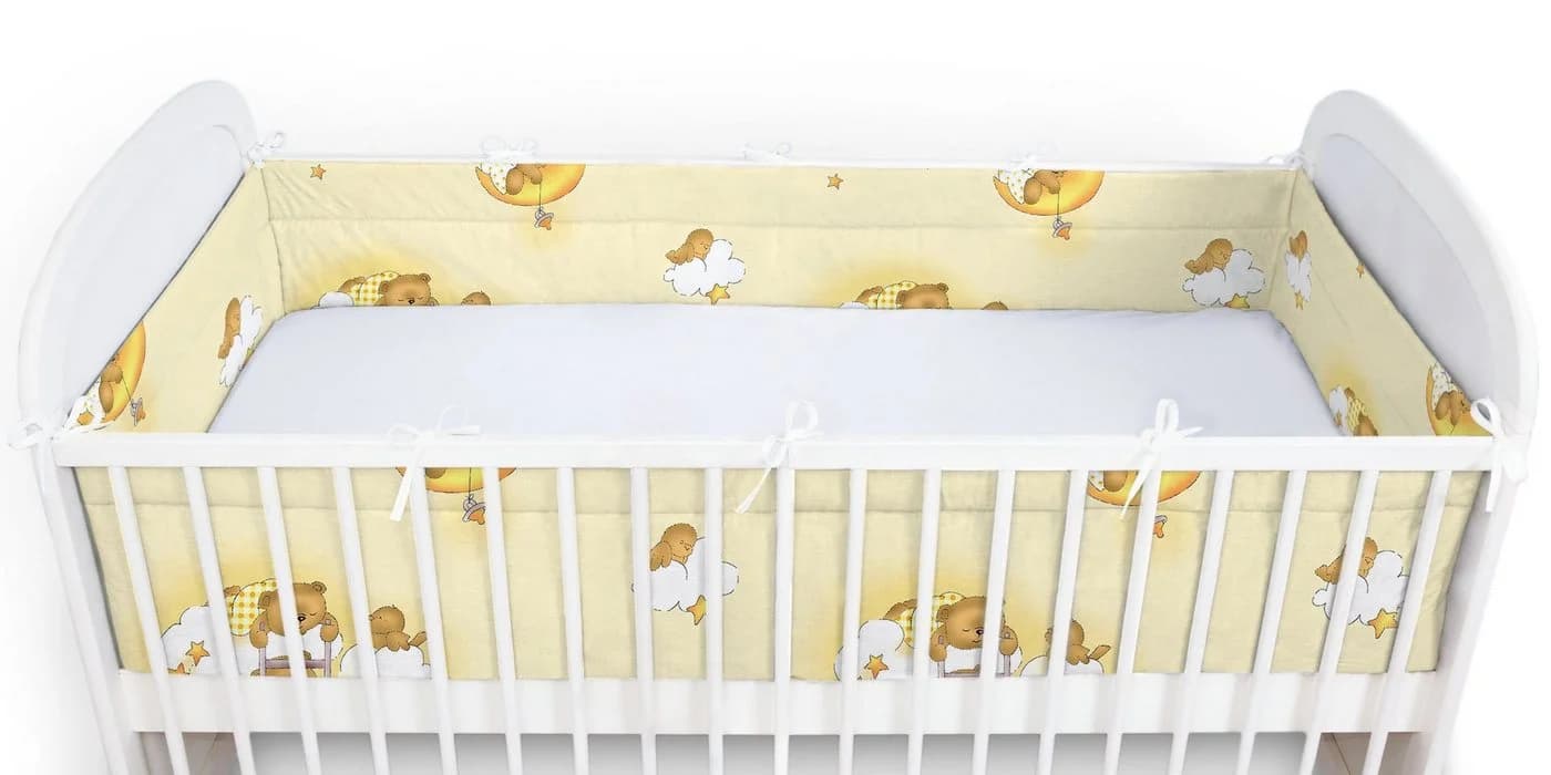 Amilian Bettnestchen Bettumrandung Beige Schutz für Babybett - Bild 4