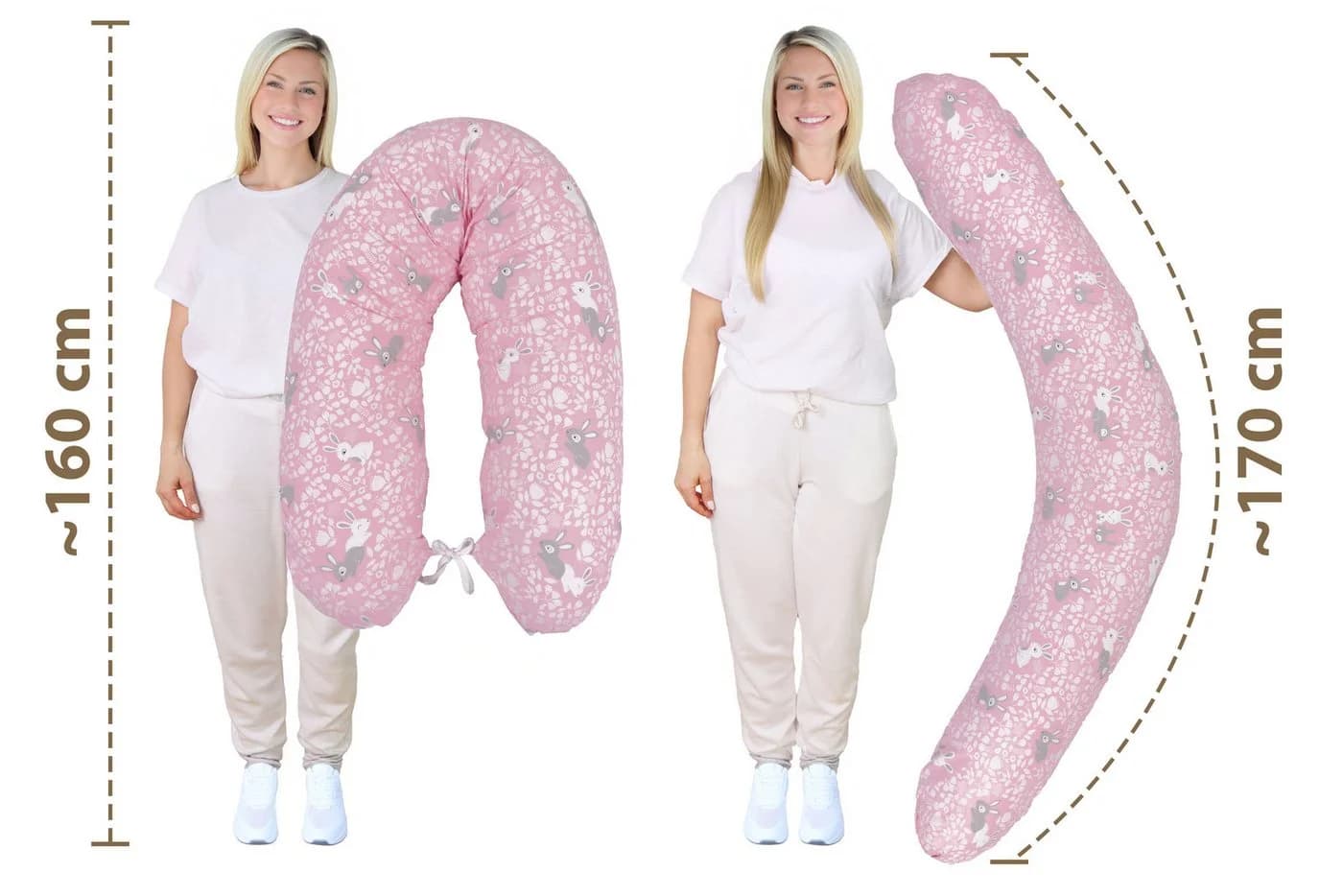Amilian Stillkissen XXL mit Bezug - Schwangerschafts- & Seitenschläferkissen - Bild 3