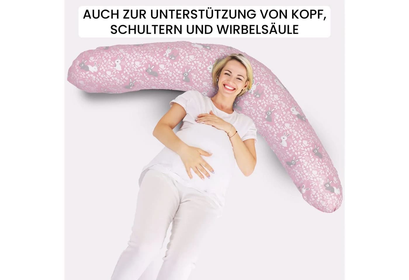 Amilian Stillkissen XXL mit Bezug - Schwangerschafts- & Seitenschläferkissen - Bild 4