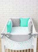 Amilian Bettnestchen 210 cm (6 Polster ca. 35 x 35 cm) Bettumrandung Bild 1