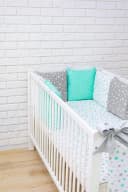 Amilian Bettnestchen 210 cm (6 Polster ca. 35 x 35 cm) Bettumrandung Bild 3