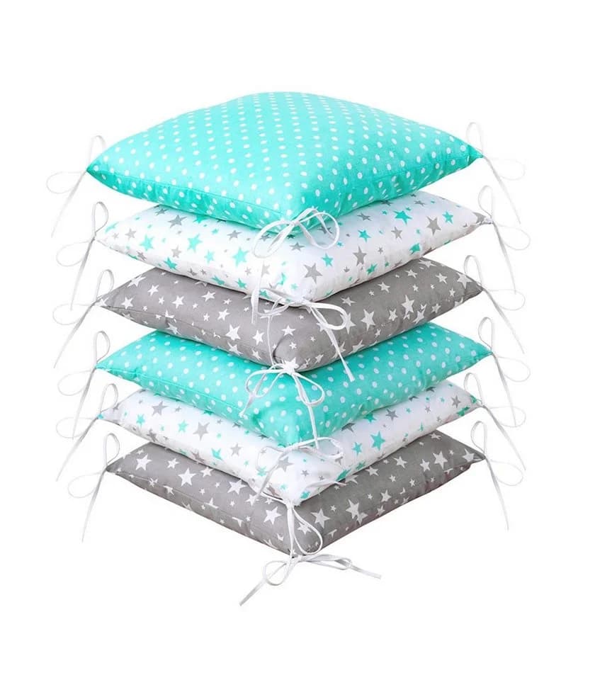 Amilian Bettnestchen 210 cm (6 Polster ca. 35 x 35 cm) Bettumrandung - Bild 4