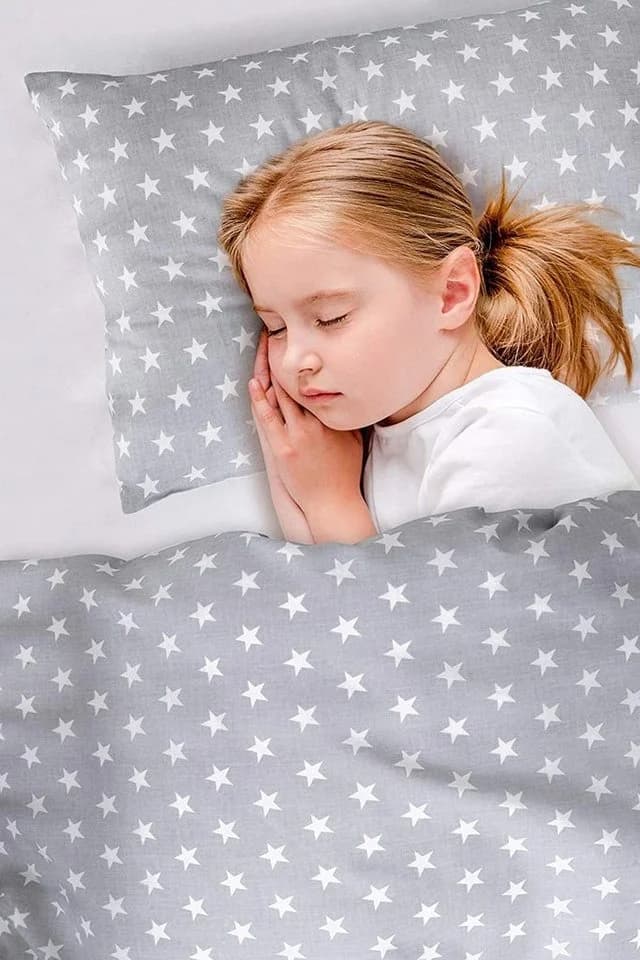 Amilian Kinderbettwäsche 2-teilig Grau Weiß 100% Baumwolle - Bild 3