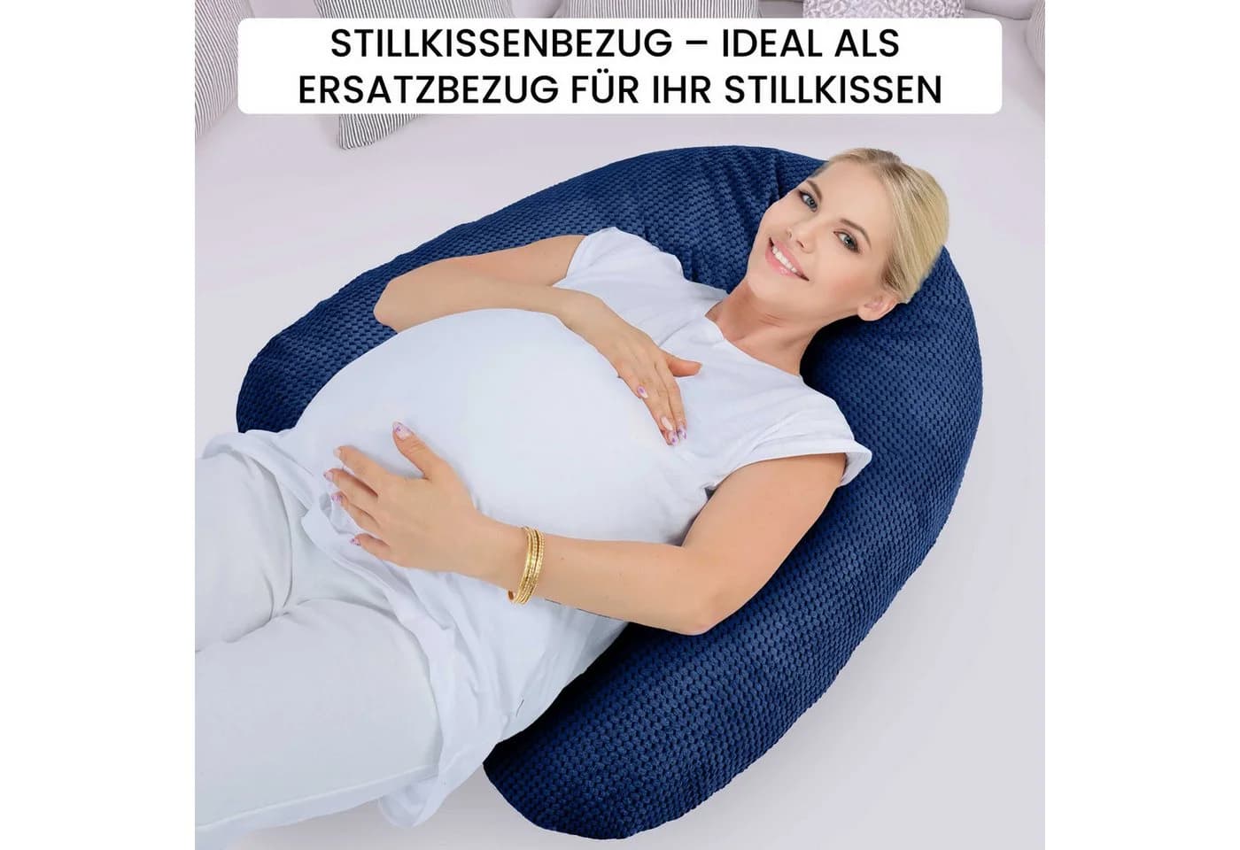 Amilian Stillkissenbezug 170 cm Bezug für Stillkissen, Seitenschläferkissen - Bild 4
