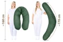 Amilian Stillkissen XXL 170 cm Grün Abnehmbarer Bezug Bild 3