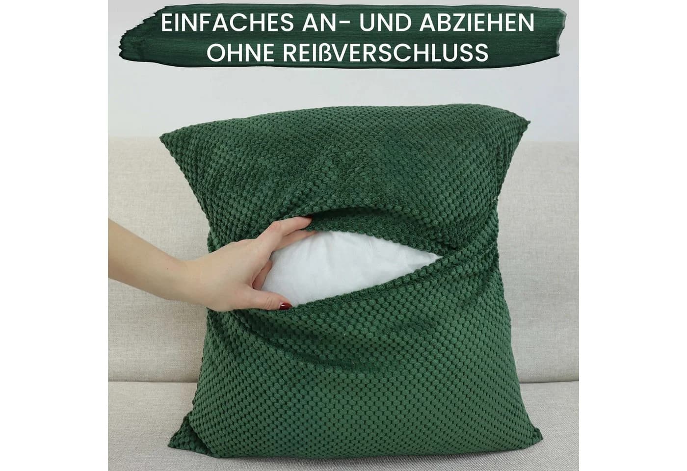 Amilian Dekokissen 2er Set 40x40 cm Polyester - Bild 3