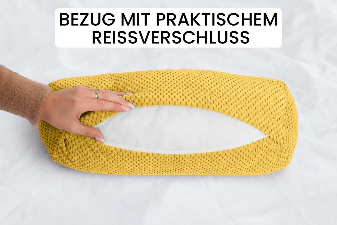 Amilian Nackenrolle 15x40 cm - Kissenrolle mit Bezug - Bild 3