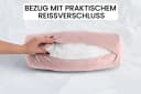 Amilian Nackenrolle 15x40 cm mit Bezug - Kissenrolle - Bettrolle - Nackenstütze Bild 3
