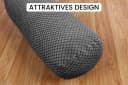 Amilian Nackenrollenbezug 15x40 cm Grau Verdeckter Reißverschluss Bild 1