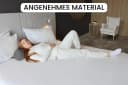 Amilian Nackenrollenbezug 15x40 cm Grau Verdeckter Reißverschluss Bild 5