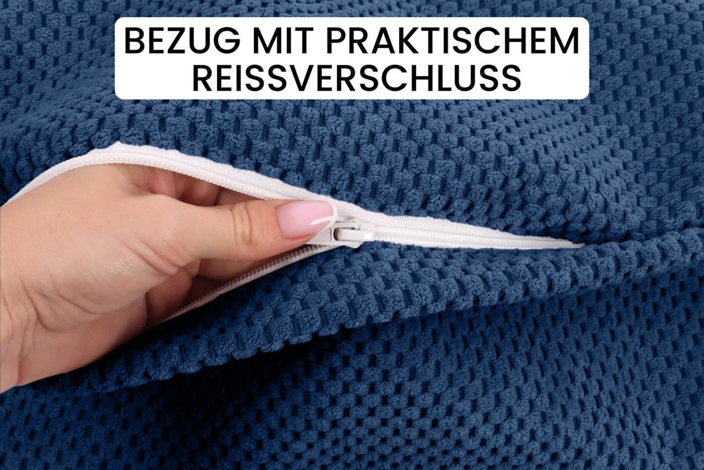 Amilian Nackenrollenbezug 15x40 cm Ersatzbezug - Bild 3