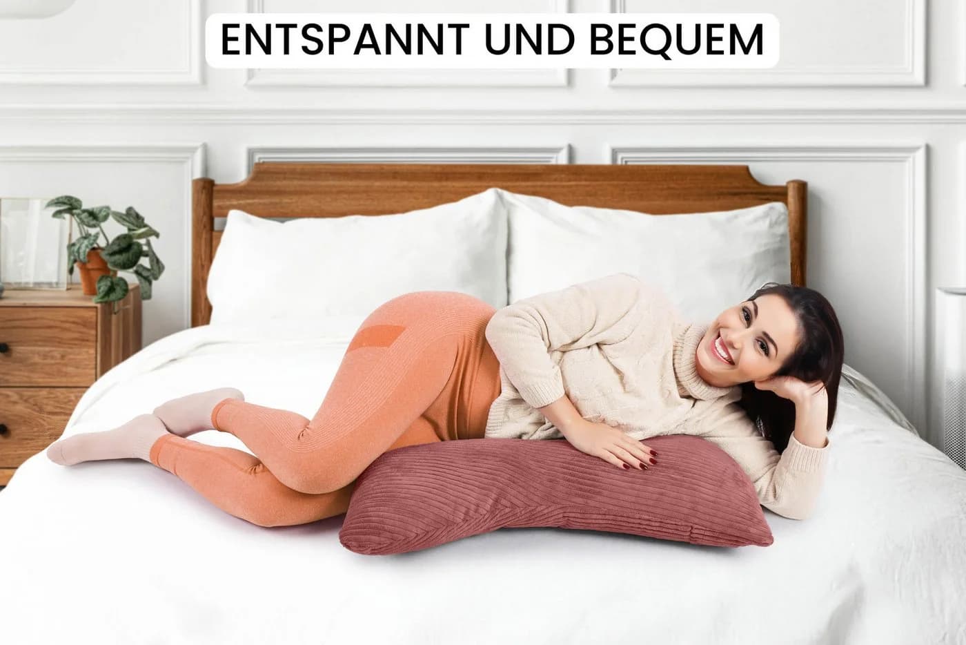 Amilian Schlafkissen - Lesekissen für Bett und Sofa - Seitenschläferkissen - Bild 4