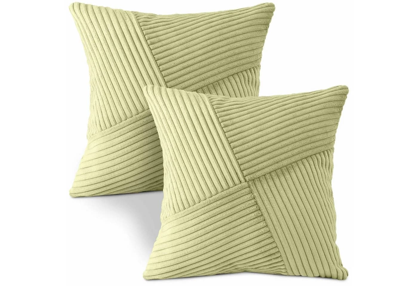 Amilian Kissenbezüge 2er Set 40x40 cm Kunststoff-Reißverschluss - Bild 2