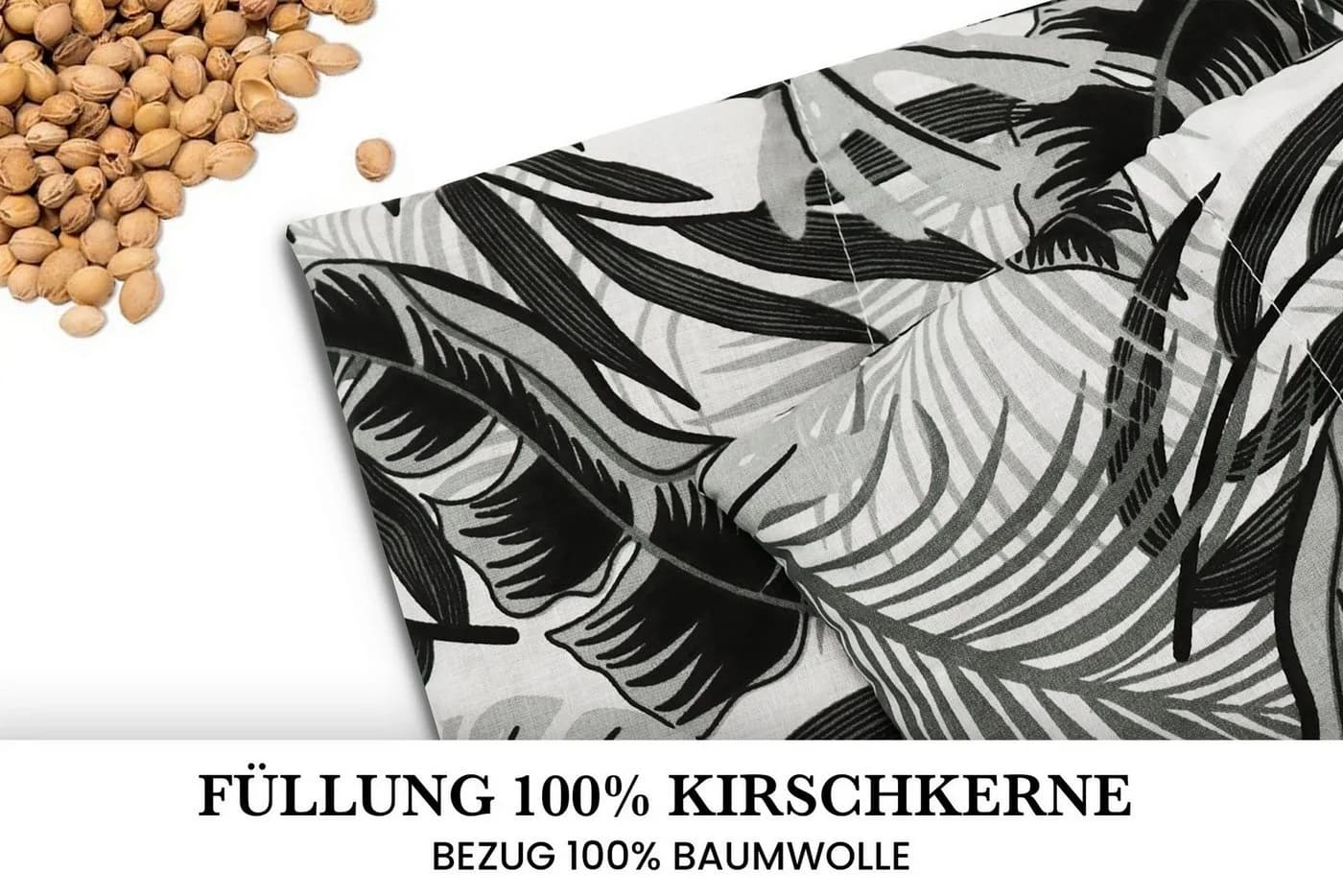 Amilian Kirschkernkissen Grau 55x20 cm Mikrowelle - Bild 4