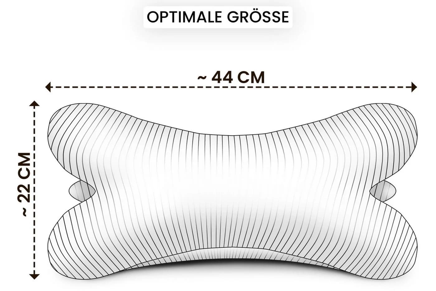 Amilian Leseknochen Nackenkissen ca. 44x22 cm Knochenkissen