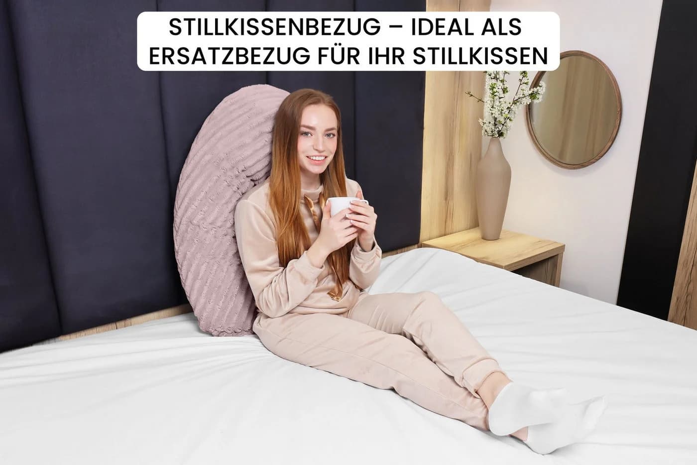 Amilian Stillkissenbezug 170 cm - Ersatzbezug mit Reißverschluss - Bild 4