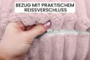 Amilian Nackenrollenbezug Rosa mit Reißverschluss Bild 4