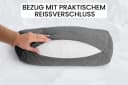 Amilian Nackenrolle Grau - Kissenrolle mit abnehmbarem Bezug Bild 3