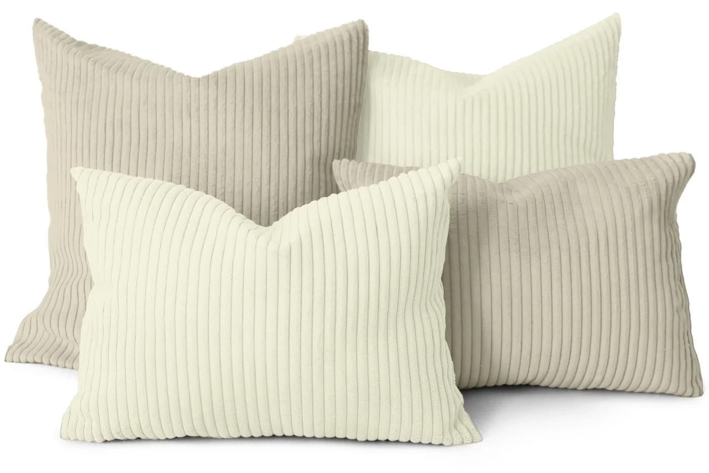 Amilian Kissenbezüge 4er Set Modern Beige/Blau/Grün/Weiß - Bild 2