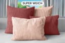 Amilian Kissenbezüge 4er Set Rosa Beige Weiß Grau Blau Grün Modern Bild 1