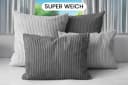 Amilian Kissenbezüge 4er Set Grau Modern Hotelverschluss Bild 1