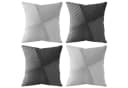 Amilian Kissenhüllen 40x40 cm 4er Set Grau Modern Bild 2
