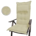 sunnypillow Hochlehnerauflage mit abnehmbarem Kopfpolster Beige UV-beständig Bild 3