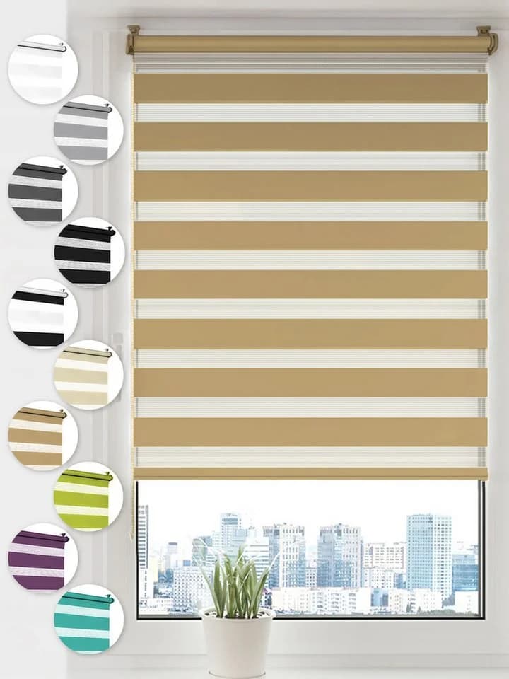 Sonello Doppelrollo Klemmfix Beige Duo Rollo blickdicht - Bild 2