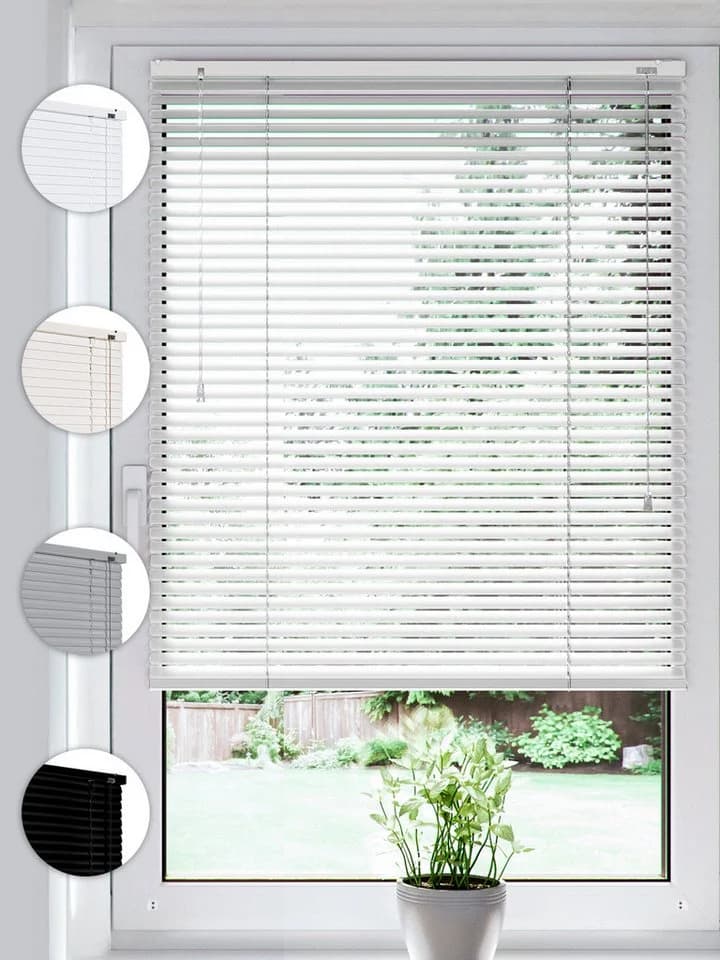 Sonello Aluminium Jalousie Klemmfix Weiß Blickdicht - Bild 2