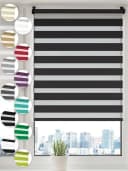 SONELLO Doppelrollo Klemmfix Schwarz Blickdicht Ohne Bohren Bild 2