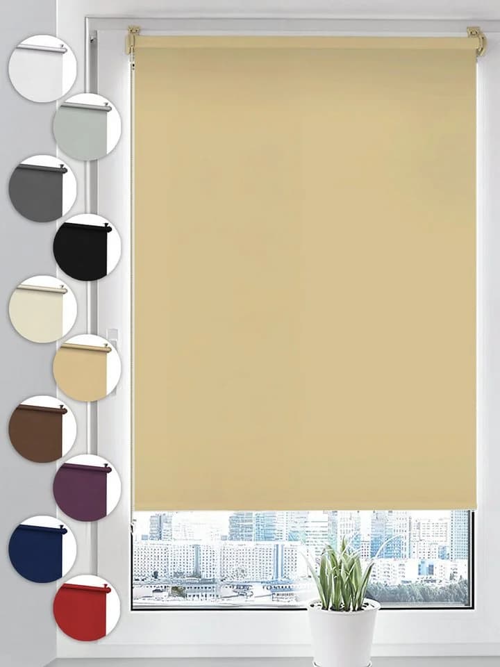 Sonello Verdunklungsrollo Beige Klemmfix Seitenzug - Bild 2