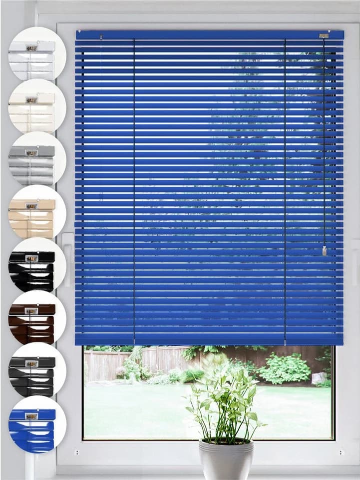 Sonello Aluminium Jalousie Klemmfix Blau Blickdicht - Bild 2
