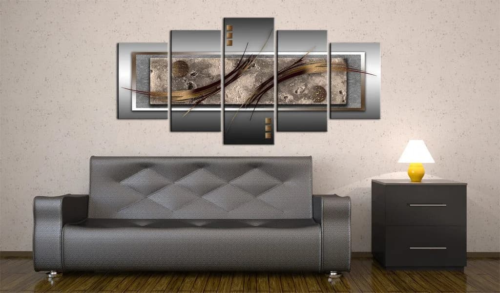 Artgeist Wandbild Moderner Schick Beige Braun Grau