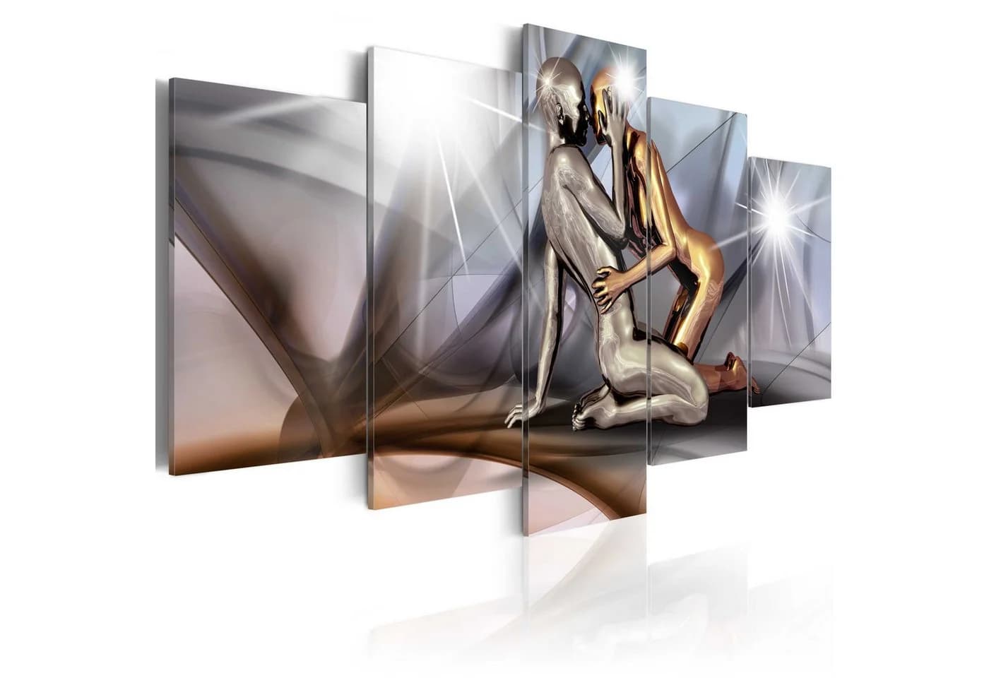 Artgeist Wandbild Gold couple - Premium Leinwanddruck - Bild 2