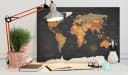 Artgeist Pinnwand Secrets of the Earth Kork Landkarte Beige/Grau Bild 1