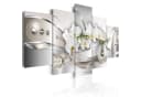 Artgeist Wandbild Pearl Dance of Orchids Braun Gelb Grau Bild 2