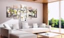 Artgeist Wandbild White Abstract Orchid Beige Grau Bild 1