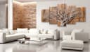 Artgeist Wandbild Der Baum der Geschichte Modern Braun Bild 1