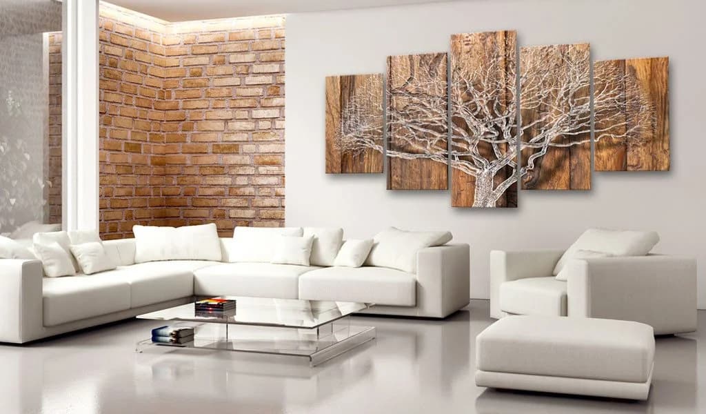 Artgeist Wandbild Der Baum der Geschichte Modern Braun