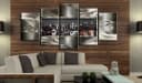 Artgeist Wandbild Night in New York II Grau Silber Leinwand Bild 1