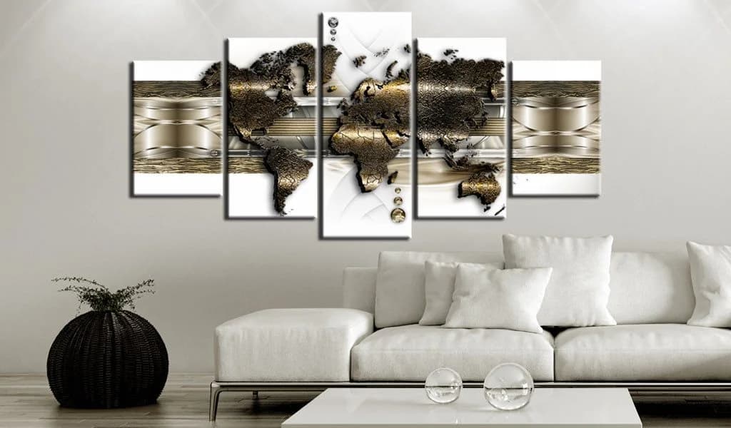 Artgeist Wandbild Metalic World Modernes Leinwandbild