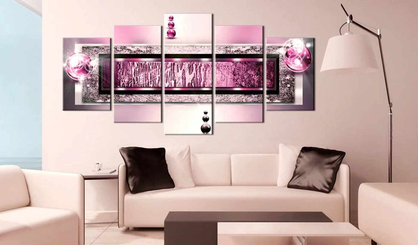 Artgeist Wandbild Cyclamen dream Grau/Rosa/Schwarz