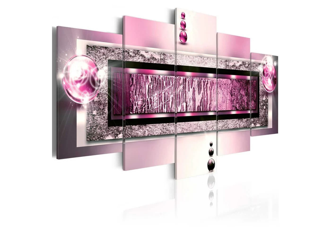 Artgeist Wandbild Cyclamen dream Grau/Rosa/Schwarz - Bild 2