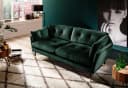 TRENDS BY HG Japan 2,5-Sitzer Sofa Grün Microvelours Bild 1